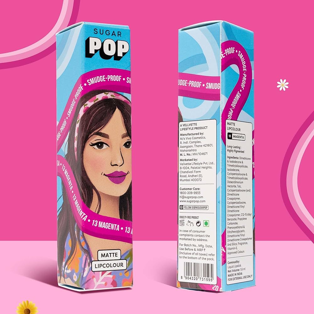 SUGAR POP 13 MATTE LIPSTICK MAGENTA SUGAR POP 13 MATTE LIPSTICK MAGENTA
